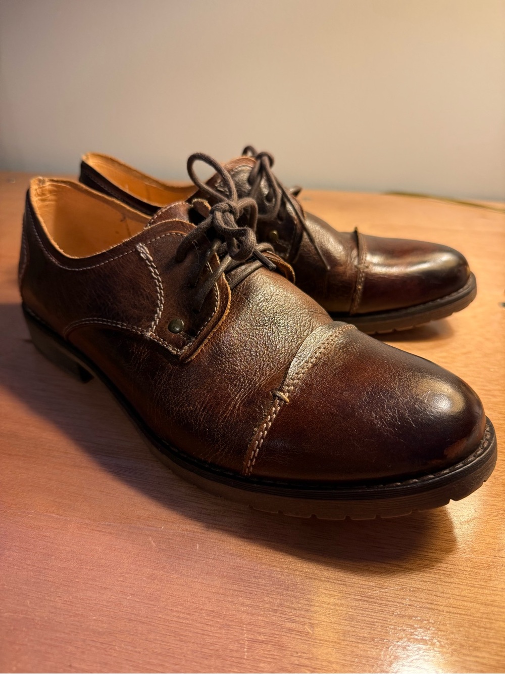 Bed Stu Leather Lace up Men’s Loafers Workshop Size 9.5